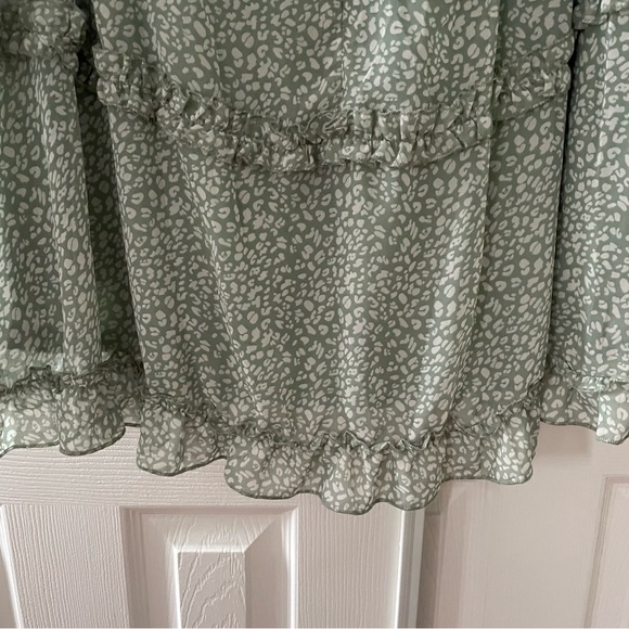 Leopard Print Backless Ruffle Dress - Picture 7 of 13